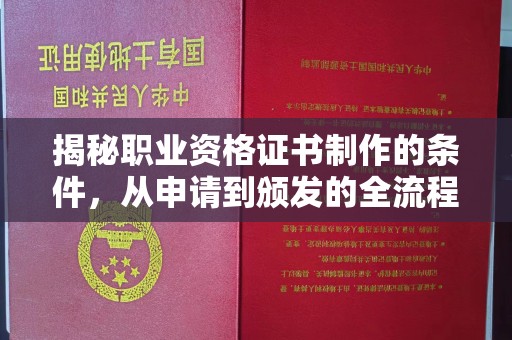 钢城揭秘职业资格证书制作的条件，从申请到颁发的全流程解析